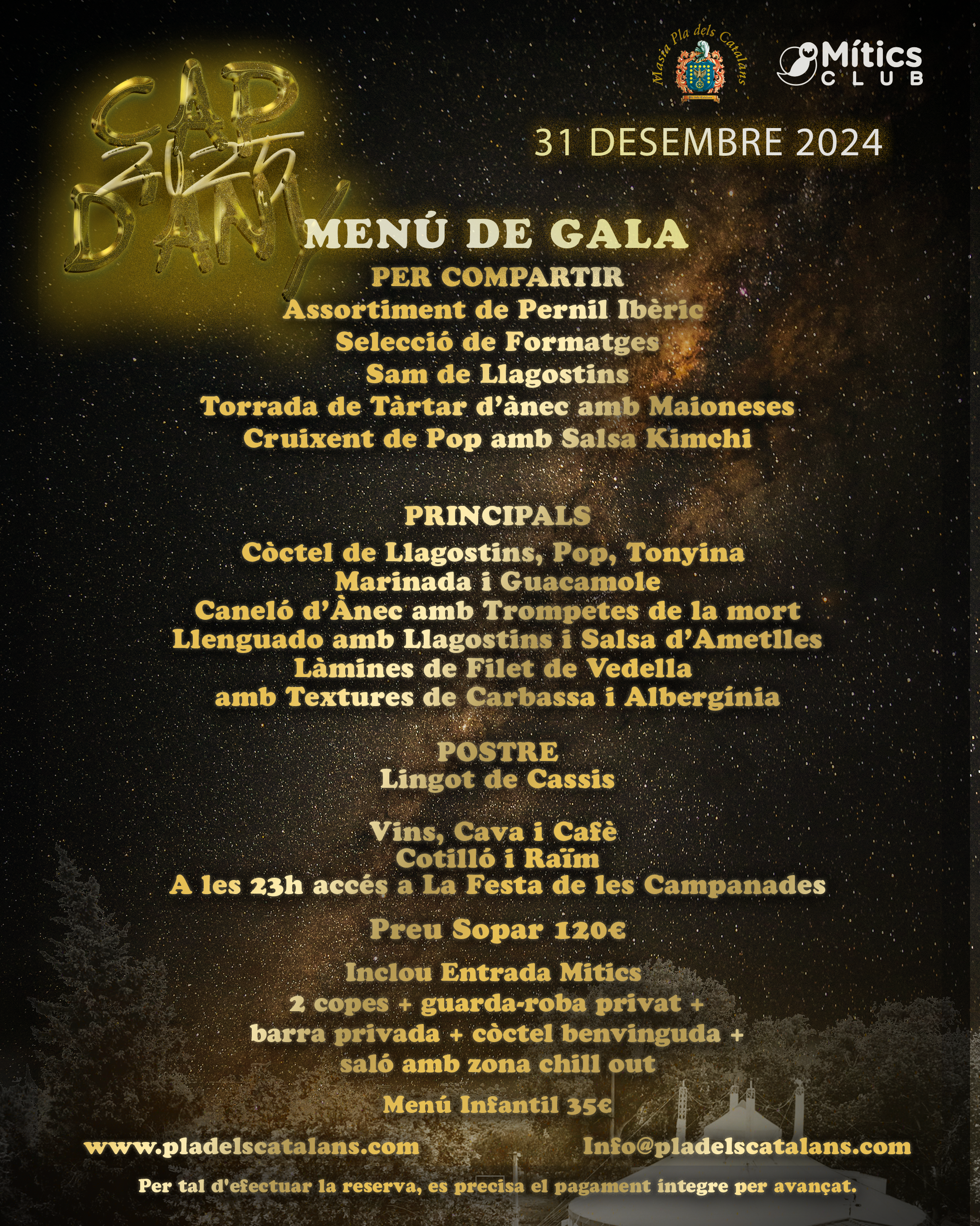 Menú de gala Cap d'Any 2025